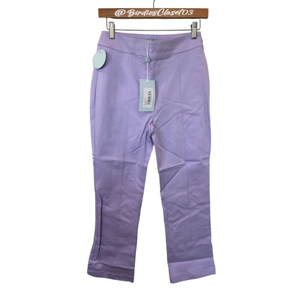 Hill House The Claire Stretch Preppy Quiet Luxury Casual Lavender Pant NWT Small - Picture 2 of 9